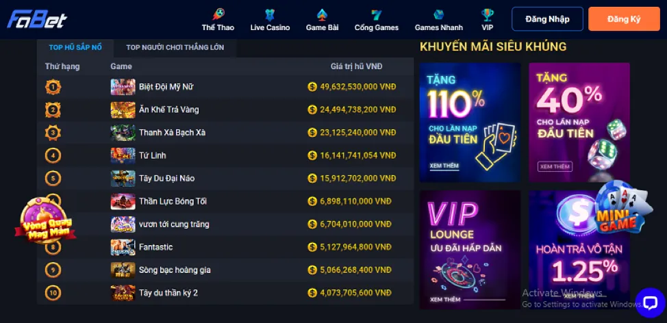 Thưởng chào mừng 788bet